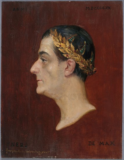 Portrait of Édouard de Max (1869-1924), member of the Comédie-Française, in the role of Nero, 1920.