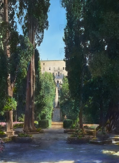 Villa d'Este, Tivoli, Lazio, Italy, 1925. Creator: Frances Benjamin Johnston.