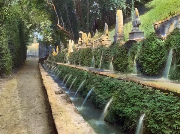 Villa d'Este, Tivoli, Lazio, Italy, 1925. Creator: Frances Benjamin Johnston.