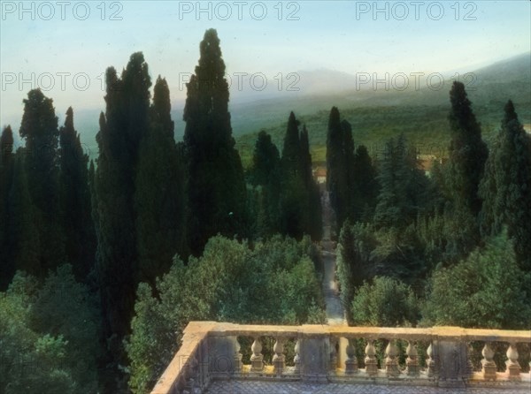 Villa d'Este, Tivoli, Lazio, Italy, 1925. Creator: Frances Benjamin Johnston.