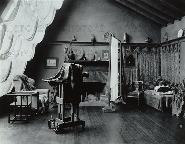 Interior of Frances Benjamin Johnston's studio at 1332 V St. NW, Washington, D.C..., c1900. Creator: Frances Benjamin Johnston.