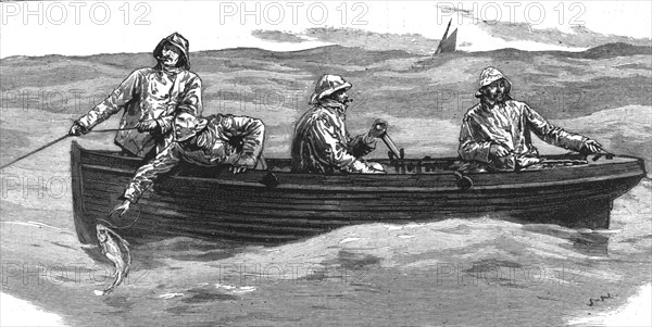 'Long-line fishing in the North Sea, Hauling the lines', 1886.  Creator: Unknown.