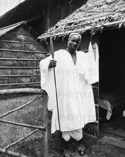 Chief, darkest Africa, 1901. Creator: Frances Benjamin Johnston.