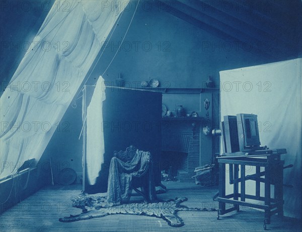 Interior of Frances Benjamin Johnston's studio at 1332 V St. NW, Washington, D.C..., c1900. Creator: Frances Benjamin Johnston.