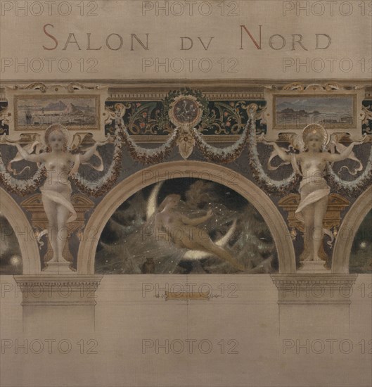 Sketch for the north entrance hall of the Hotel de Ville in Paris: Bear. The night. A Dragon, 1892.