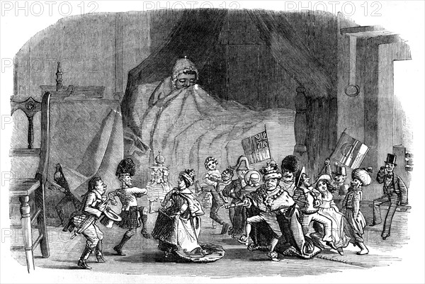 A Child's Dream of Twelfth Night - drawn by Charles Keene, 1854. Creator: Unknown.