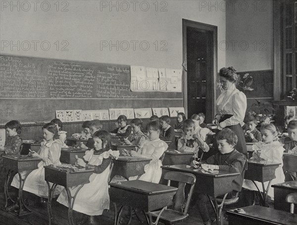 Pattern making, 1900. Creator: Frances Benjamin Johnston.