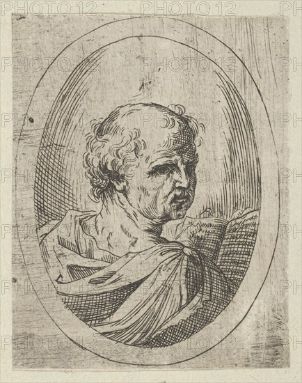 An apostle seen from behind and turning to the right, holding an open book, 1600-1640. Creator: Anon.