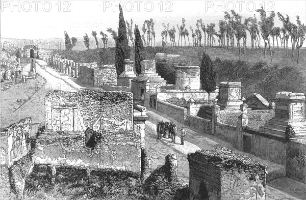 'Recent Excavations at Pompeii, Italy - The Street of Tombs', 1886.   Creator: Unknown.