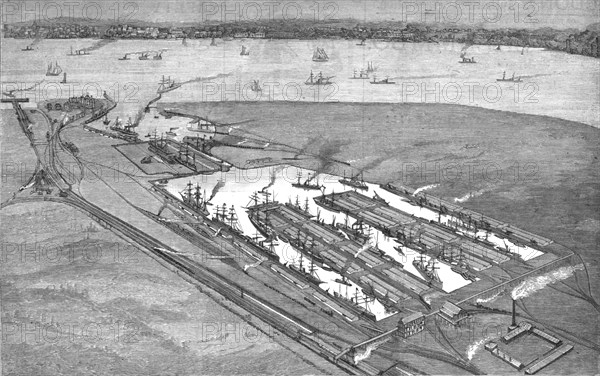 'The new East and West India Docks at Tilbury, opened last week', 1886.  Creator: Unknown.