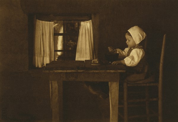 Hunger ist der beste Koch, 1898. Creator: Myra Albert Wiggins.