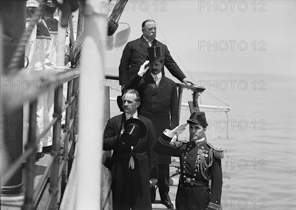 German Squadron Visit To U.S. President Taft And Party Leaving 'Mayflower'...,Powers Symington, 1912 Creator: Harris & Ewing.