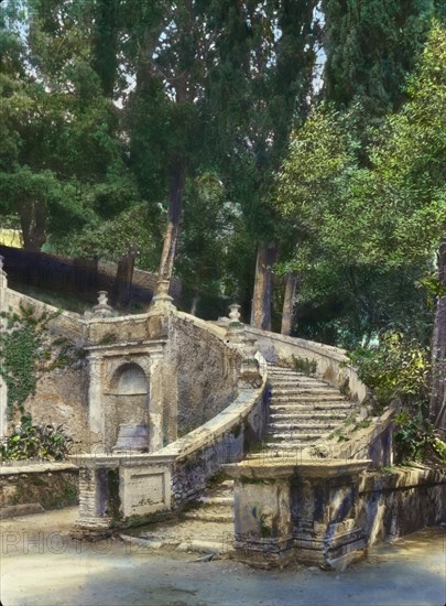 Villa d'Este, Tivoli, Lazio, Italy, 1925. Creator: Frances Benjamin Johnston.