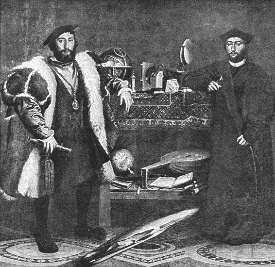 'The Longford Castle Pictures; 'The Ambassadors' after Holbein, 1533', 1890. Creator: Unknown.