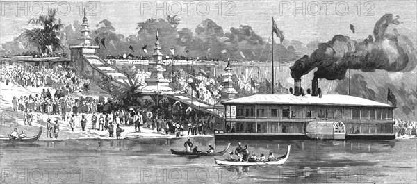 'With Lord Dufferin in Burma - The Viceroy's Departure from Prome for Mandalay', 1886.  Creator: Unknown.