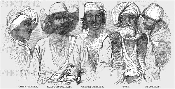 'Types of the Races on the Turkish Bank of the Danube; Daunbian Principalities 1854', 1854. Creator: Unknown.