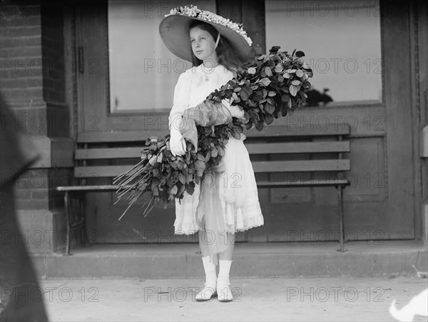 Claudia Lyon of Texas, Sponsor At Launching of U.S.S. Texas, May 18, 1912. Creator: Harris & Ewing.