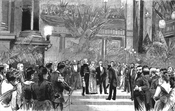 ''Homage to Stanley; Fete given in Honour of the Explorer at the Bourse, Brussels', 1890. Creator: Unknown.