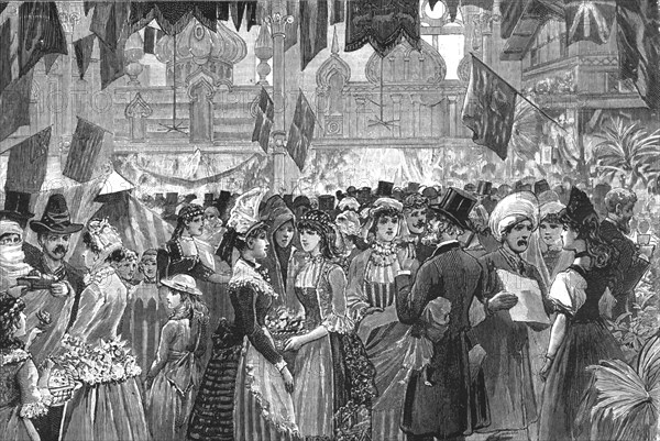 'Fancy Fair at the Athenaeum, Camden Road, in aid of the North West London Hospital', 1886.  Creator: Unknown.