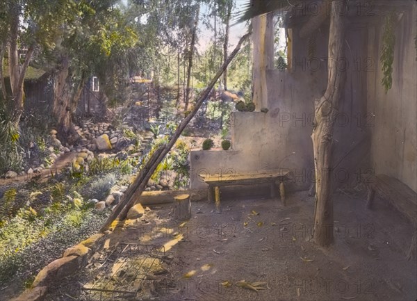 John Henry Fisher adobe house, 765 West Highland Avenue, Redlands, California, 1917. Creator: Frances Benjamin Johnston.