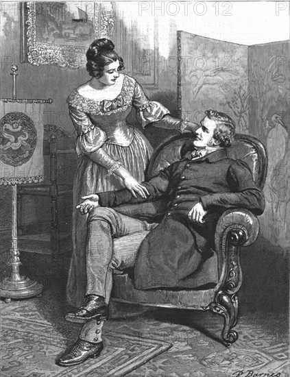 'The Mayor of Casterbridge, by Thomas Hardy. "Well, Lucetta, I've a bit of news for ye"', 1886. Creator: Robert Barnes.