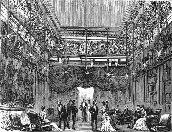 'Reception and Ball at Dover House, the official residence of Lord Dalhousie; Reception room', 1886. Creator: Unknown.