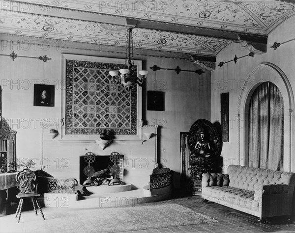 Interior of house designed by architect Jacques Benois Benedict..., Denver, Colorado, c1903 - 1923. Creator: Frances Benjamin Johnston.