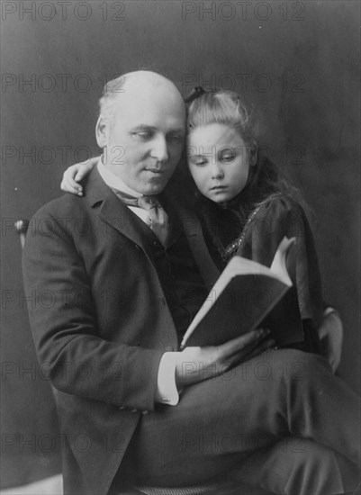 Howard Pyle, three-quarter length portrait, seated, facing slightly right..., c1890 - 1900. Creator: Frances Benjamin Johnston.