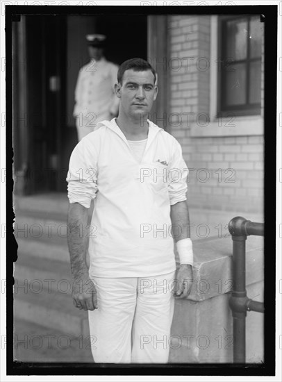 W. Phillips, one of wounded sailors, U.S.S. Memphis, c1916. Creator: Harris & Ewing.