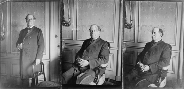 Three portraits of William Jennings Bryan at the Grand Hotel, Paris...facing front, 1905(?). Creator: Frances Benjamin Johnston.