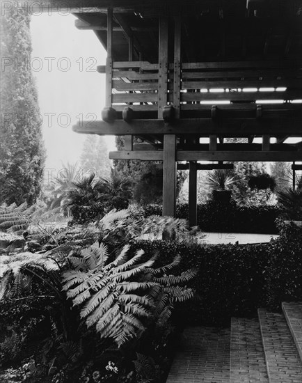 David Berry Gamble house, 4 Westmoreland Place, Pasadena, California, 1917. Creator: Frances Benjamin Johnston.