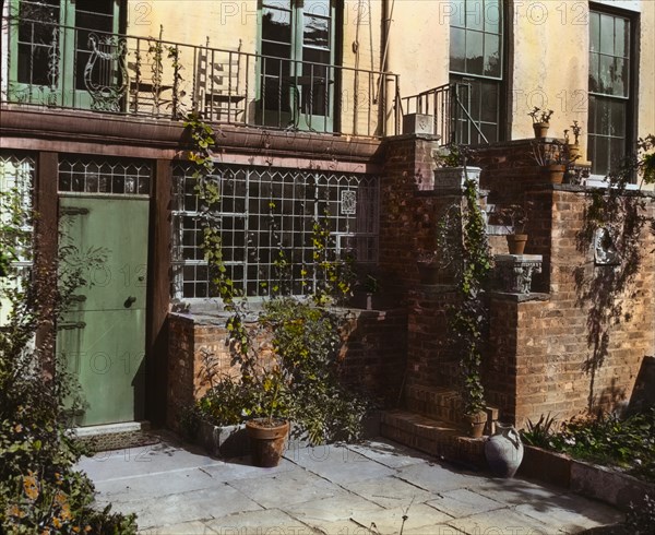 Turtle Bay Gardens, 227-247 East 48 Street and 228-246 East 49th Street, New York, New York, 1920. Creator: Frances Benjamin Johnston.