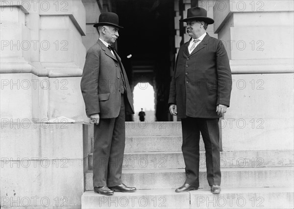 Moses Edwin Clapp, Senator From Minnesota, Right, with James C. Haynes, Mayor of Minneapolis, 1911. Creator: Harris & Ewing.