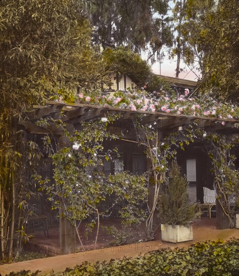 Inellan, Walter Douglas house, Channel Drive, Montecito, California, 1917. Creator: Frances Benjamin Johnston.