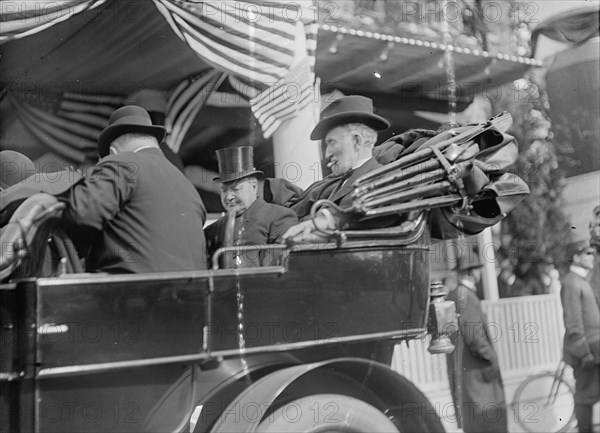 Joseph Gurney Cannon, Rep. from Illinois, Right, with Vice President Sherman, 1911. Creator: Harris & Ewing.