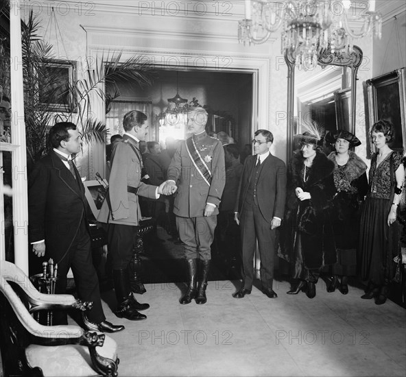 Presentation of Roman medals to Baker & March, between 1910 and 1920. Creator: Harris & Ewing.