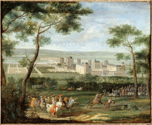 Chateau de Vincennes, around 1660, seen from the south, with pavilions... Creator: Adam Frans van der Meulen.