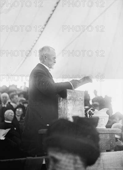 Confederate Monument Arlington National Cemetery - Hilary A. Herbert At Laying of Cornerstone, 1912. Creator: Harris & Ewing.