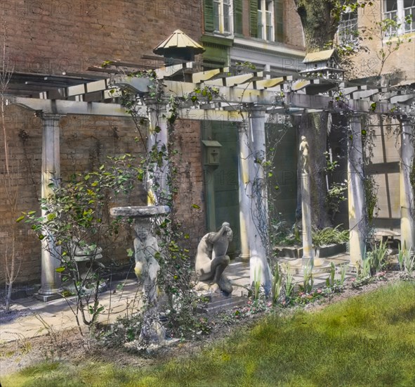 The Touchstone Garden, 118-120 East 30th Street, New York, New York, 1919. Creator: Frances Benjamin Johnston.