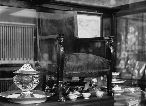 Armchair of the Marquis De Lafayette, In Smithsonian, 1913. Creator: Harris & Ewing.