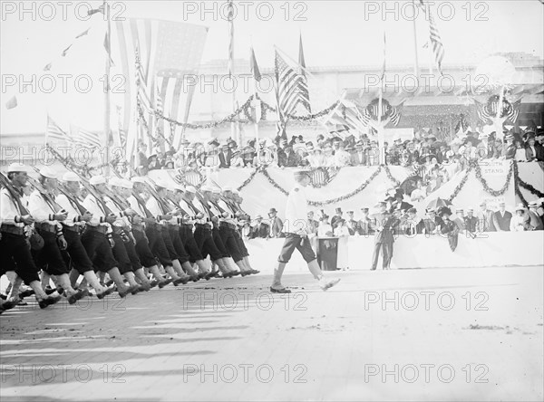 Columbus Memorial. Parade At Unveiling, 1912. Creator: Harris & Ewing.