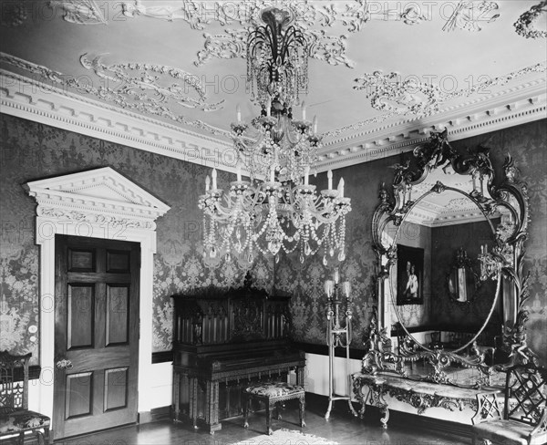 Marsden J. Perry home, Providence, Rhode Island. Interior scene, detail..., between 1900 and 1950. Creator: Frances Benjamin Johnston.