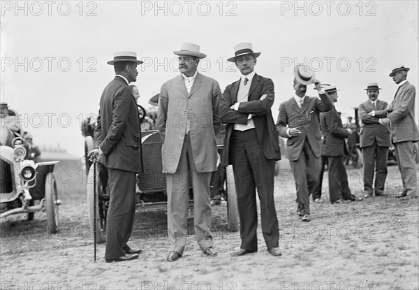 Wright Flights, Fort Myer, Va, July 1909 - Spectators: Robert Bacon; Sec. of War Dickinson... Creator: Harris & Ewing.