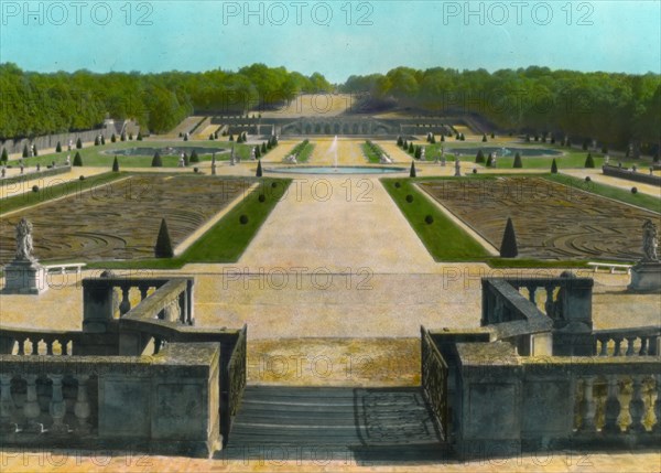 Chateau of Vaux-Le-Vicomte, Maincy, Seine-et-Marne, France, 1925. Creator: Frances Benjamin Johnston.