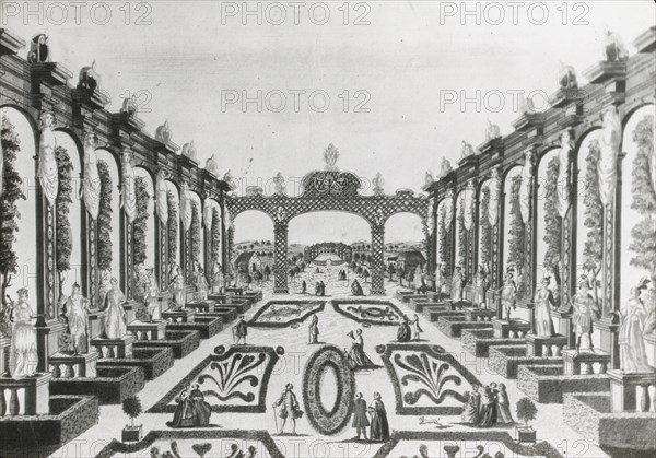 Reproduction of print showing Axarian Pleasure Garden, Saint Petersburg, Russia, c1915 and 1925. Creator: Frances Benjamin Johnston.