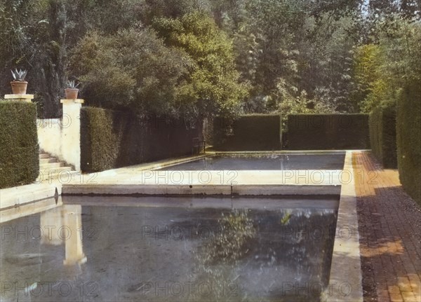 El Fureidis, James Waldron Gillespie house, Parra Grande Lane, Montecito, California, 1917. Creator: Frances Benjamin Johnston.