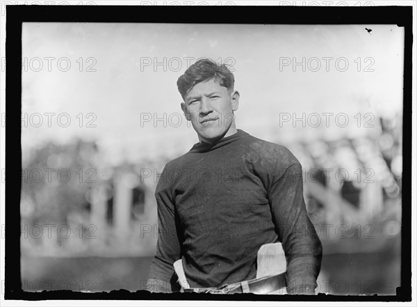 Football player Jim Thorpe, between 1910 and 1920. Creator: Harris & Ewing.