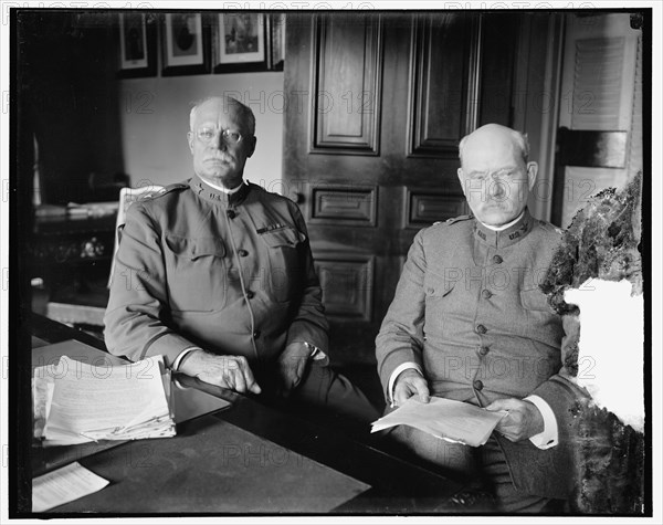 Hugh L. Scott & Tasker H. Bliss at desk, between 1910 and 1920. Creator: Harris & Ewing.