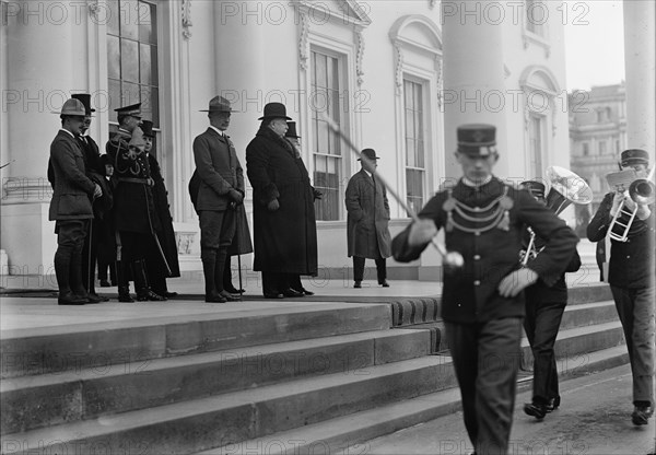 Boy Scouts - Visit of Sir Robert Baden-Powell To DC Reviewing Parade: All Or Some of Foregoing, 1911 Creator: Harris & Ewing.