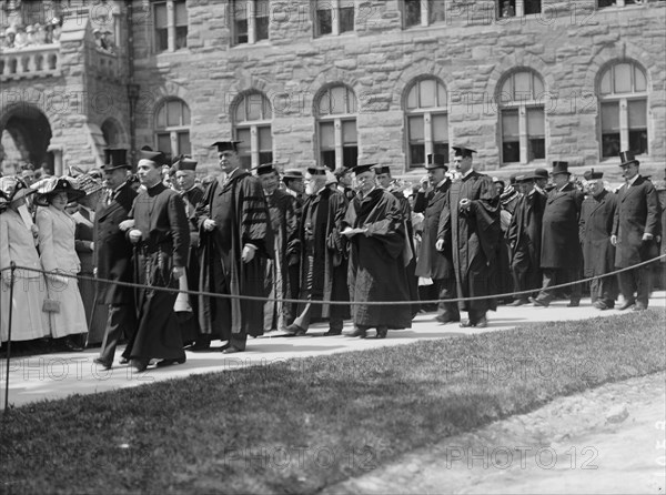 John Carroll, Statue At Georgetown University, Dedicated May 4, 1912 - Scenes At Desk, 1912 May 4. Creator: Harris & Ewing.